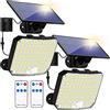 K KERNOWO Luce di sicurezza solare per esterni, con sensore di movimento, 118 LED a energia solare Pir luci con cavo da 5 m, per giardino, cortile, percorso, pannello solare separato, confezione da 2