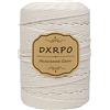 DXRPO - Corda macramé, 3 mm x 300 m, 4 strati, naturale, in cotone, per tenda macramé, decorazione da parete, colore: beige