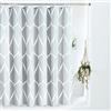 VANZAVANZU Tenda da doccia per bagno con ganci in metallo, tenda da doccia in tessuto geometrico, resistente, per ambienti umidi, vasca da bagno, box doccia, orlo ponderato, impermeabile, 182 x 182 cm