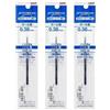 Jetstream Set di 3 ricariche per penna a sfera jetstream SXN-150 0,38 mm - SXR-38 (blu)