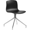Hay - Girevole sedia About a chair - Nero - Ghisa di alluminio - Designer Hee Welling