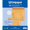 Unipapel | Buste imbottite Kraft con carta a bolle interne | N. 15 misure 220 x 265 mm | Chiusura autoadesiva | Confezione da 10 pezzi | Perfetto per spedizioni sicure e protette | Certificato FSC