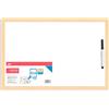 MP - Lavagna Bianca con Cornice in Legno Naturale, Lavagna Cancellabile - 90x60 cm