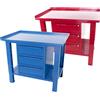 SOGI Banco da lavoro SOGI 1 metro con piano in acciaio portata 1000 kg + armadio a 3 cassetti - blu/rosso