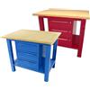 SOGI Banco da lavoro SOGI 1 metro con piano in legno portata 1000 kg + armadio a 3 cassetti - blu/rosso