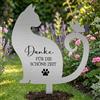 Namalu Palo per Lapide per Animali Domestici Targa Commemorativa in Metallo con Incisione Targa Funebre Impermeabile Regalo per Proprietari di Animali Domestici Gatto Cane(Gatto)