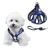 PawSailor Pettorina Cane con Guinzaglio Anti Tiro Step-in Mesh Traspirante Regolabile con Motivo Scozzese, Pettorina per Gilet da Corsa Facile da Camminare per Cani di Piccola Taglia Blu XXS