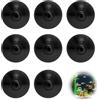 FIUTEKO 8 Pezzi Ventosa per Acquario 28mm Nera Set Ventose Flessibili per Riscaldatore, Pompa Aria, Tubo CO2 Clip Acquario Universale Ricambio per Eheim Accessori Acquario