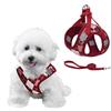 PawSailor Pettorina Cane con Guinzaglio Anti Tiro Step-in Mesh Traspirante Regolabile con Motivo Scozzese, Pettorina per Gilet da Corsa Facile da Camminare per Cani di Piccola Taglia Rosso XXS