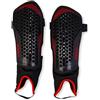 Mitre Aircell Parastinchi da calcio, protezione per caviglie, traspiranti, leggeri, nero/rosso, taglia XL