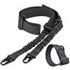Mifz 1 & 2 Point Sling tattico della Pistola Sling con buttstock Sling Attacco Cinghia per Fucile, Airsoft, Fucile da Caccia (Nero A)