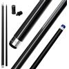 Cue-King Pro Series - Stecca da biliardo in carbonio di grado militare, 147,3 cm, 510,3 g, 2 pezzi con punta da 12,5 mm, finitura in carbonio lucido, stecca professionale da biliardo (stecca in