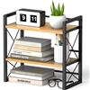 Alyoen Mensola da scrivania, 2 ripiani, piccolo scaffale per desk shelf in legno e metallo, libreria, organizer da scrivania, per soggiorno, camera da letto, cucina e ufficio