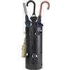 TIE-DailyNec Portaombrelli in Metallo, Porta Ombrelli Rotondo Nero con 2 Ganci, Adatto per L'ingresso di Casa, Ufficio, Negozio, 16 x 40 cm