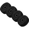 Itonash Pneumatico in Gomma per Auto RC, 4 Pezzi Accessori per Ruote in Nylon per Pneumatici in Gomma per Camion RC per Pneumatici per Camion a Corsa Breve 1/10 RC per per SENTON