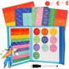 DONGZQAN Piastrelle con Frazioni Magnetiche, Piastrelle Magnetiche per Frazioni, Montessori Magnetic Book Fraction, Cerchi di Frazioni, Cerchi con Frazioni Magnetiche Kit di Scienze Educative