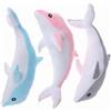 Tikwisdom 3 peluche delfino, delfino, cuscino di peluche super morbido, animale marino, per bambini, regalo (blu, rosa, grigio), 30 cm