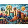 HUADADA Puzzle 1000 pezzi, 1000 pezzi, puzzle classici per adulti, puzzle regalo, villaggio colorato
