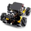 Adeept Kit per auto intelligente 4WD Mecanum Wheel per Raspberry Pi 5/4B/3B/3B+(scheda non inclusa), tracciamento linea, tracciamento della luce, prevenzione degli ostacoli, servomotore, display OLED
