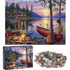 Ledeak Puzzle 1000 Pezzi, Puzzle Adulti Impossibili, Puzzle Paesaggi 1000 Pezzi per Adulti, Puzzle Difficili in Cartone con Immagine Panoramica, Decorazione Domestica (Tramonto Sul Lago)