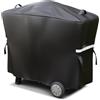 Denmay 7112 Grill Cover per Weber Q2000 Q2200 Q2400 Q300 Q3000 Q3200 Series Griglie, 145CM 600D Impermeabile e Resistente ai Raggi UV