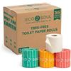 Eco Soul Carta igienica in bambù di alta qualità a 3 strati, 36 mega rotoli, 300 fogli ciascuno, certificata FSC, ipoallergenica, testurizzata e delicata sulla pelle, morbida, ecologica, priva di