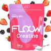 FLOOW Creatina Monoidrato in Polvere - 306 g (90 Dosi) - Creatina Aromatizzata Berry Mix Pura, Senza Zucchero e Maltodestrine - Creatina Micronizzata 200 Mesh - Integratore per la Massa Muscolare