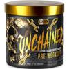 UNCHAINED® - Booster pre-allenamento con ecdysterone | 20 dosi (400 g) con caffeina | L-arginina, L-citrullina-malato, beta-alanina + altri 14 principi attivi | 100% energia | bacche nere