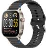 GIOPUEY Cinturini Compatibile con Realme Watch 5, Morbido Silicone Cinturino [Resistente all'Usura] [Traspirante] - Black
