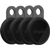 Chipolo LOOP - Tracker Bluetooth ricaricabile per chiavi e borse, funziona con Trova il mio Hub Trova Apple o Google, chiama il tuo cellulare e avvisi fuori portata - 4 Pack