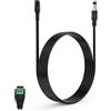 Lonnky Cavo di Prolunga Lonnky 3 Metri con Connettore DC 2,1 mm x 5,5 mm Maschio a Femmina, Presa 12V 1A, per Alimentatori, Luci LED, Sistemi CCTV, Auto, Monitor - Nero