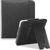 Yiernuo Custodia Compatibile con Kobo Libra Colour (2024)/Libra 2 (2021) 7 Pollici &Tolino Vision Color (2024)/Vision 6 (2021) eReader,Cover con Scomparto per Carte, Tracolla e Supporto,Nero