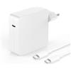 HtkdEc 106W USB C Caricatore, Rapido Adattatore di Alimentazione per MacBook Pro 16/15/14/13 pollici Mac Book Air 13/15'' iPad Pro 2022/2021/2019/2018, Portatile Caricabatterie Con Cavo di Ricarica Type-C 2M