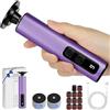 HOTUT Multifunzionali Pedicure Elettrico,2-in-1 Pedicure Elettrico Professionale,9 Velocità Regolabile,Lima Elettrica Calli con Dischi Abrasivi per Talloni Screpolati, Calli(Viola)