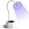 Padwa Lifestyle Lampada UV LED per Unghie Weiße Lotus - Sensore Intelligente 48W 365+395nm, Ricaricabile 1500mAh, Collo d'Oca Flessibile, Garanzia 365 Giorni