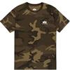 Alpha Industries Maglietta Basic T Small Logo Camo Uomo Olive