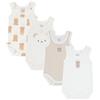 Chicco Set di 4 Body a Maniche Corte Bimbo 0-24 Senza Maniche in 100% Cotone con Comoda Apertura NOS_2