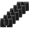 FREEGUN Boxer Uomo Cotone, ultra morbido e elasticizzato, set di 6, Nero, Taglie M