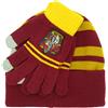 Sabor srl Harry Potter Completo Berretto e Guanti Taglia Adulto Casa di Grifondoro Originale 100% Ufficiale Gryffindor Scuola di Magia Hogwarts