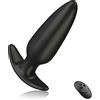Roluck Plug Anale Vibrante Con 10 Modalità Di Vibrazione Telecomando Vibratore Anale in Silicone Morbido Butt Plug Plug Plug Anale Massaggiatore Prostatico Per Uomini Donne Coppie (L)