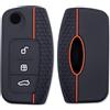 Gianto Cover Chiave Compatibile con Ford a 3 Tasti, Focus Mondeo Fusion Fiesta Ka Kuga S-Max C-Max Galaxy, Guscio di Silicone Gomma per Telecomando Auto Sport, Antiscivolo
