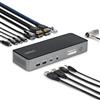 StarTech.com Adattatore Multiporta USB-C per Tre Monitor, Docking Station HDMI o DisplayPort 4K60Hz; Mini Dock USB Type-C, PD 140W MacBook Pro e Windows, TAA [DK30C2DPEPRUE]