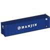 Walthers SceneMaster Ho Scale Model of Hanjin 40' Hi Cube Corrugated Container w/Flat Roof,949-8208
