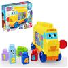 Mega BLOKS First Builders Scuolabus Costruisci e Impara, per Bimbi | 45 pezzi, con ruote, per imparare i numeri e a contare, colore giallo, bimbi 1+ anni, facile da costruire, JKG34