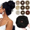 SEGO Chignon Finto per Capelli Elastico Sintetica Ondulato Veri Coda di Cavallo Pezzo Spessi Updo Donne Ragazze 55 G Nero naturale