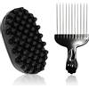 OIXEYA Pennello per capelli,spazzola per capelli ricci,spazzola per capelli in gomma,spazzola a tratto di torsione con tocco di spugna per capelli afro per capelli ricci intrecciati