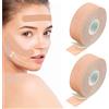 QIWEIS Nastro Antirughe 2 Pezzi Nastro Lifting Facciale Face Lifting Tape Cerotti Antirughe per il Viso Adesivo Viso per Rassodamento per Prevenire ed Eliminare le Linee Sottili il lifting della Pell