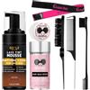 WOZUTUNT 100 ml di schiuma di pizzo per capelli tinta pizzo per le donne parrucche (marrone scuro)
