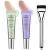 Henjunu CC Red Correct Crema, Dull Correct Crema, con Pennello per Fondotinta, Brighten Correction Cream con Centella Asiatica, SPF 25, Riduce il Rossore, Bilancia il Tono Della Pelle