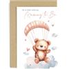 Old English Company Biglietto di auguri per la futura mamma - Biglietto di congratulazioni per gravidanza per lei - Biglietto di auguri per baby shower - Biglietto di auguri per la nuova mamma - Design orsacchiotto -
